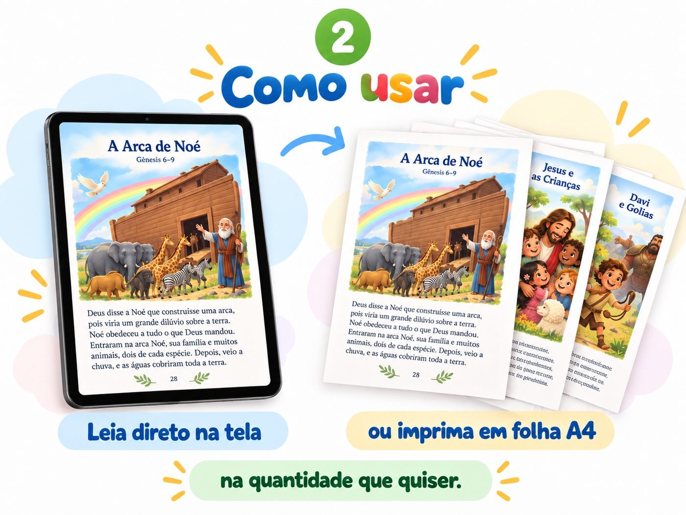Como usar: leia direto na tela ou imprima em folha A4